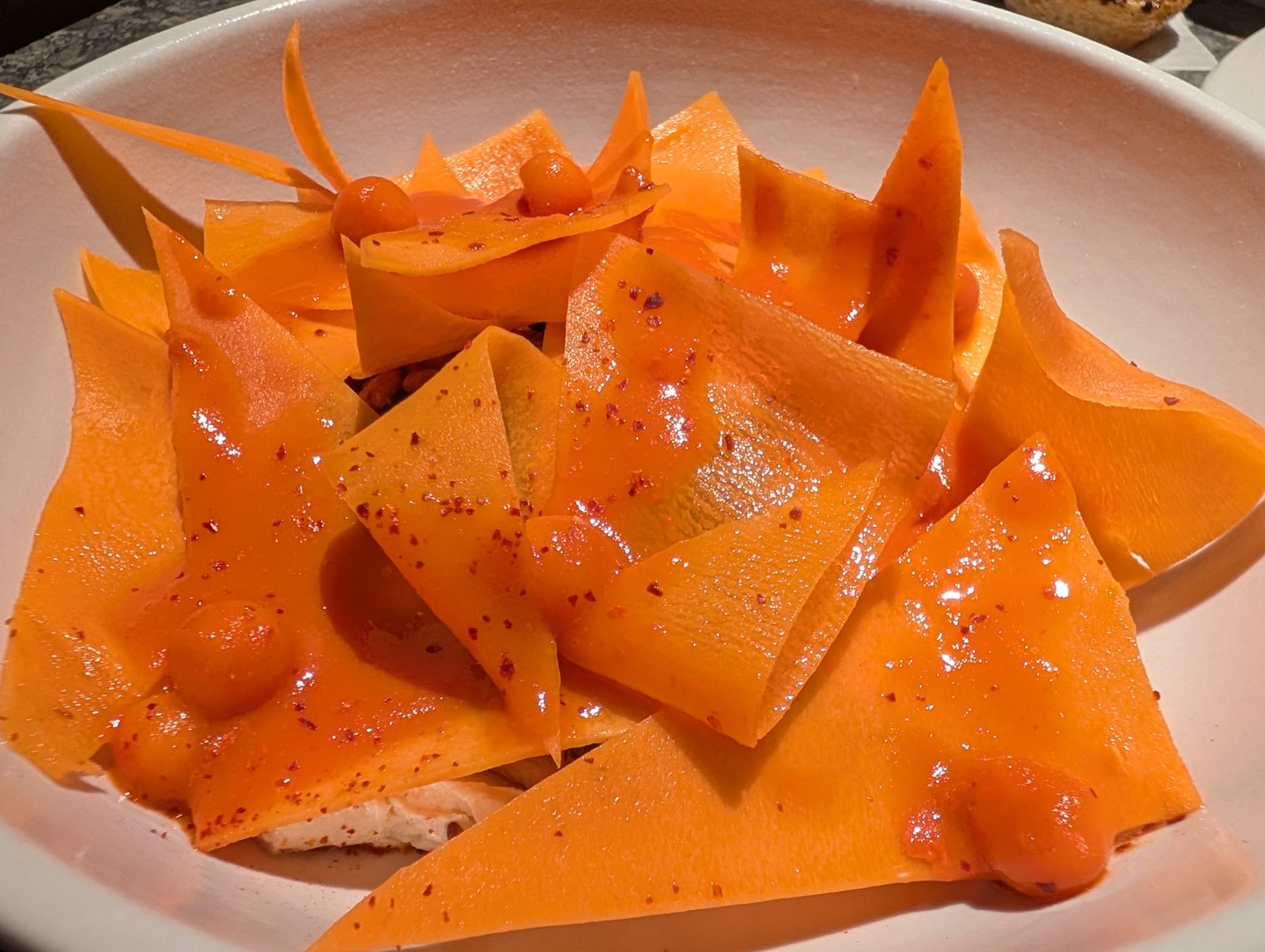 One vegetable, shaved into ribbons, and nothing to hide behind.