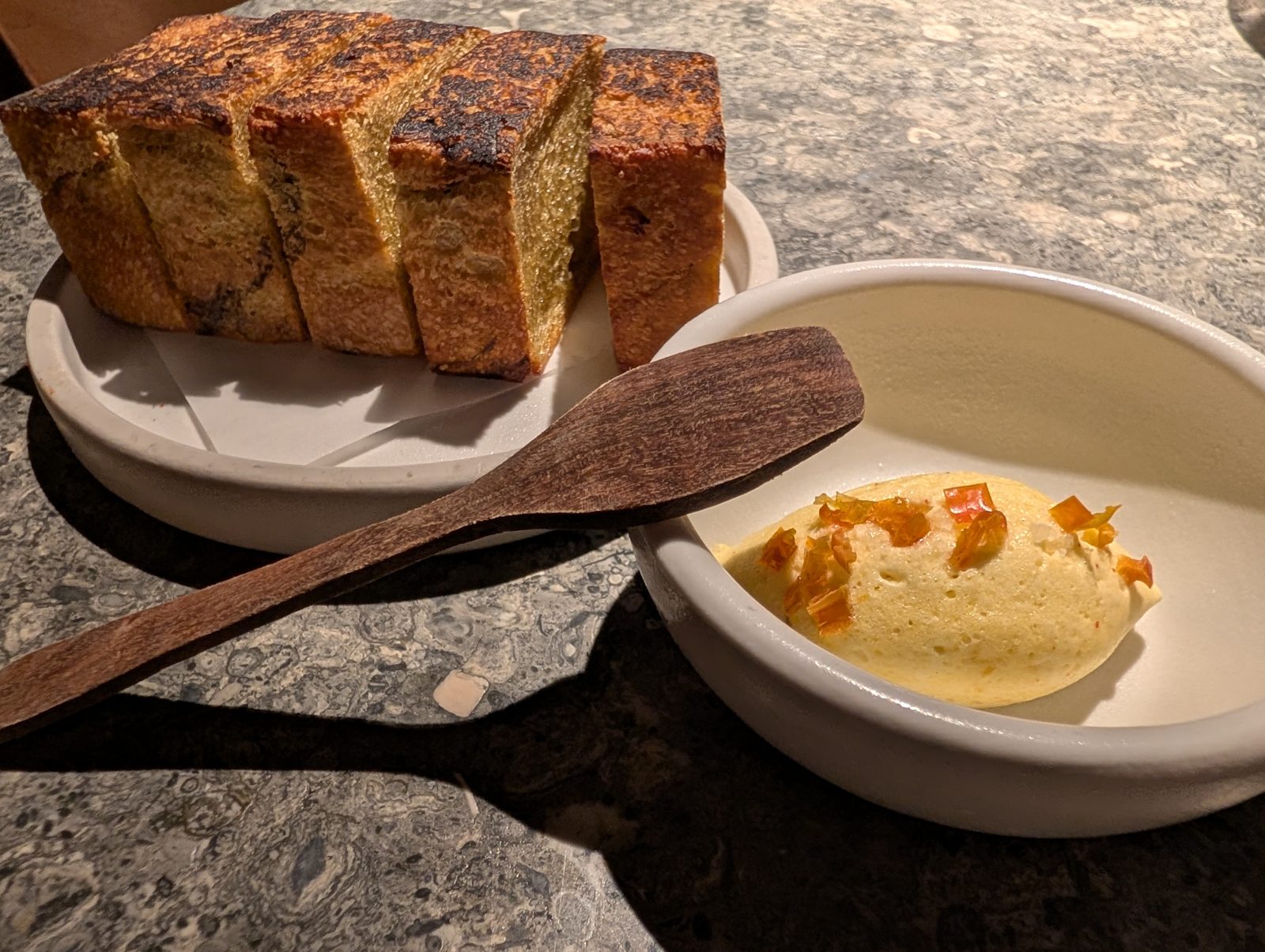 Bread, and a butter that got its own spoon.