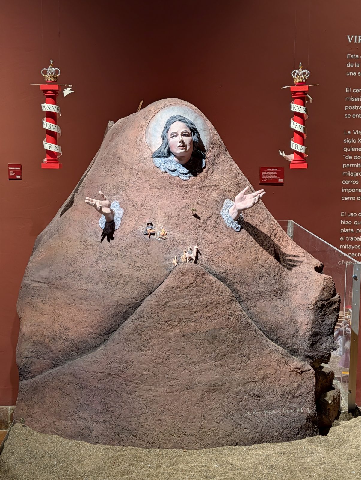 The National Art Museum. The Virgin as the mountain of Potosí, in stone.