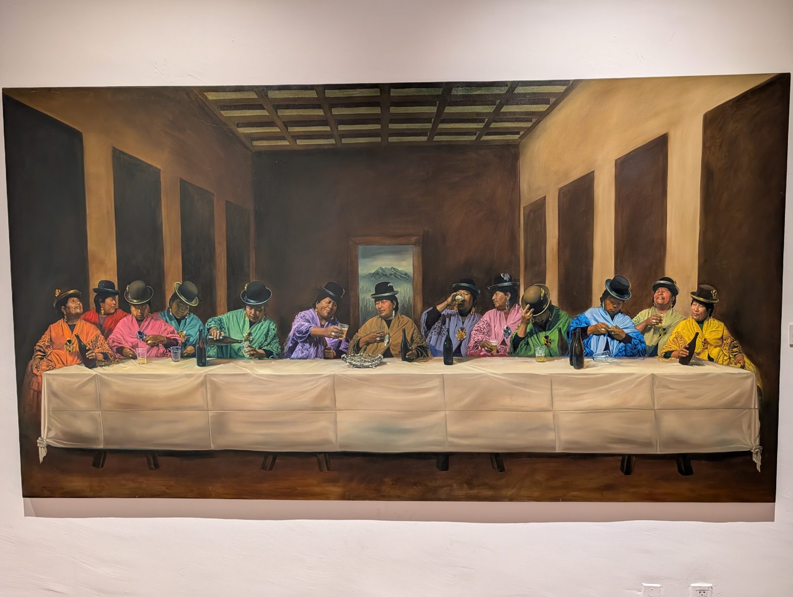 The Last Supper, with cholitas.