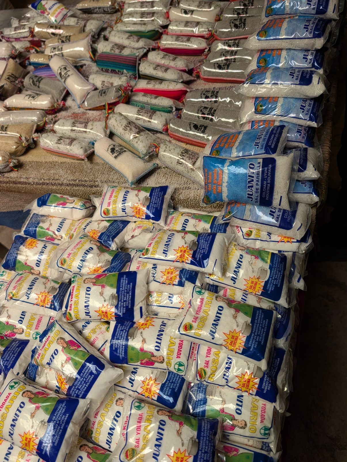Colchani, where the salt gets bagged.