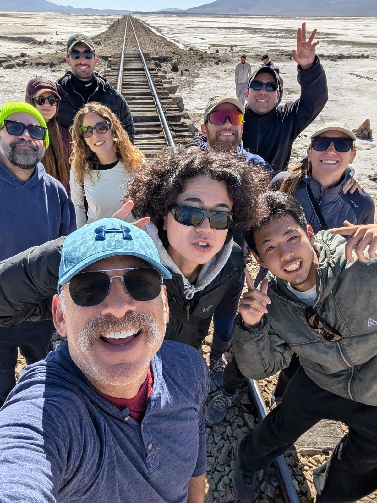 Our truck's crew: Italy, Japan, Switzerland, Brazil, and us.