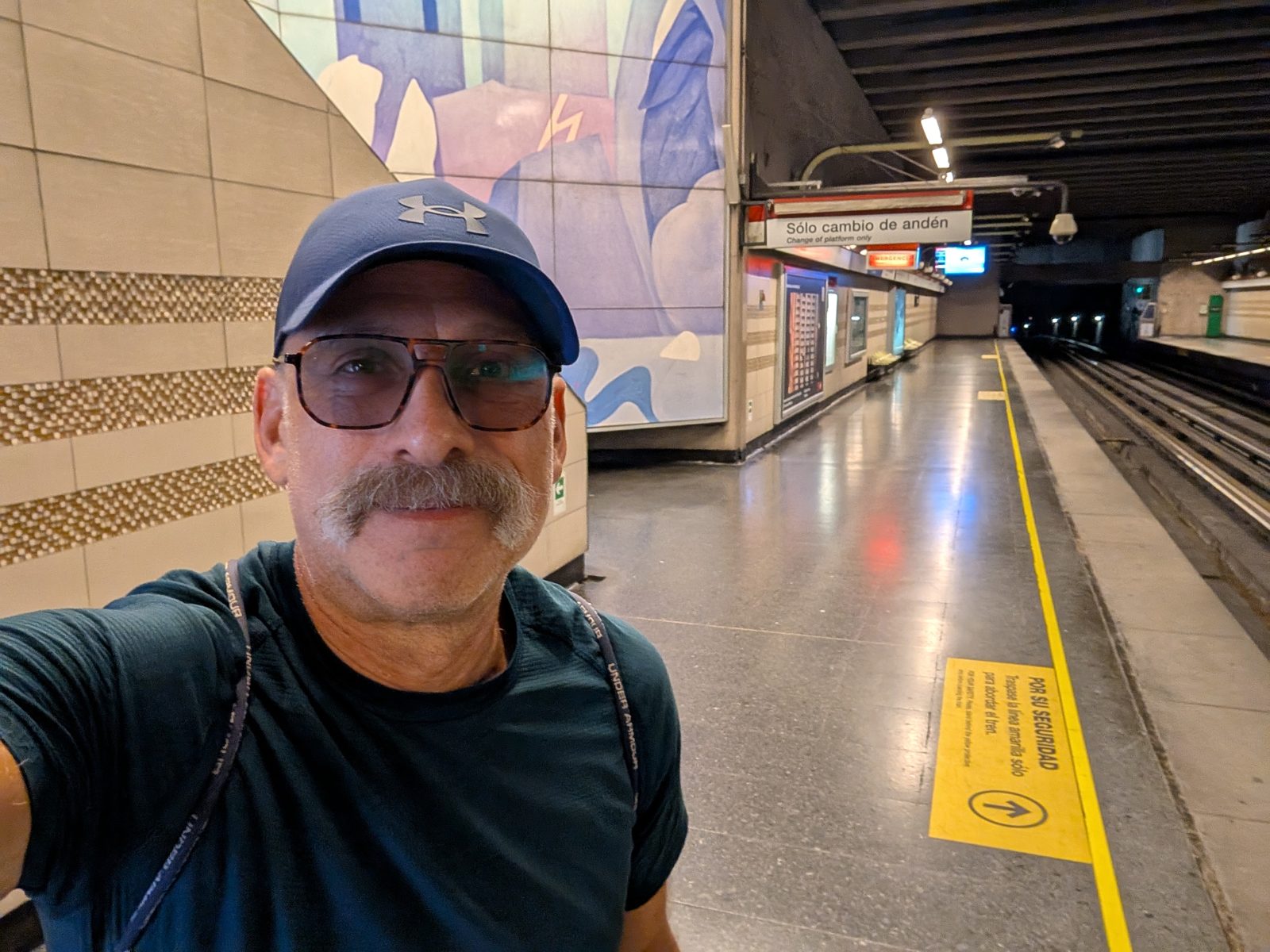 El Golf station. The metro is clean, fast and quiet, and nobody says hello.