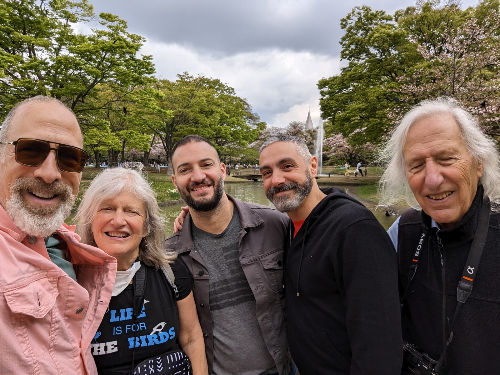 Yoyogi Park: Billy, Chris, Ari, Marcio and Stanley.