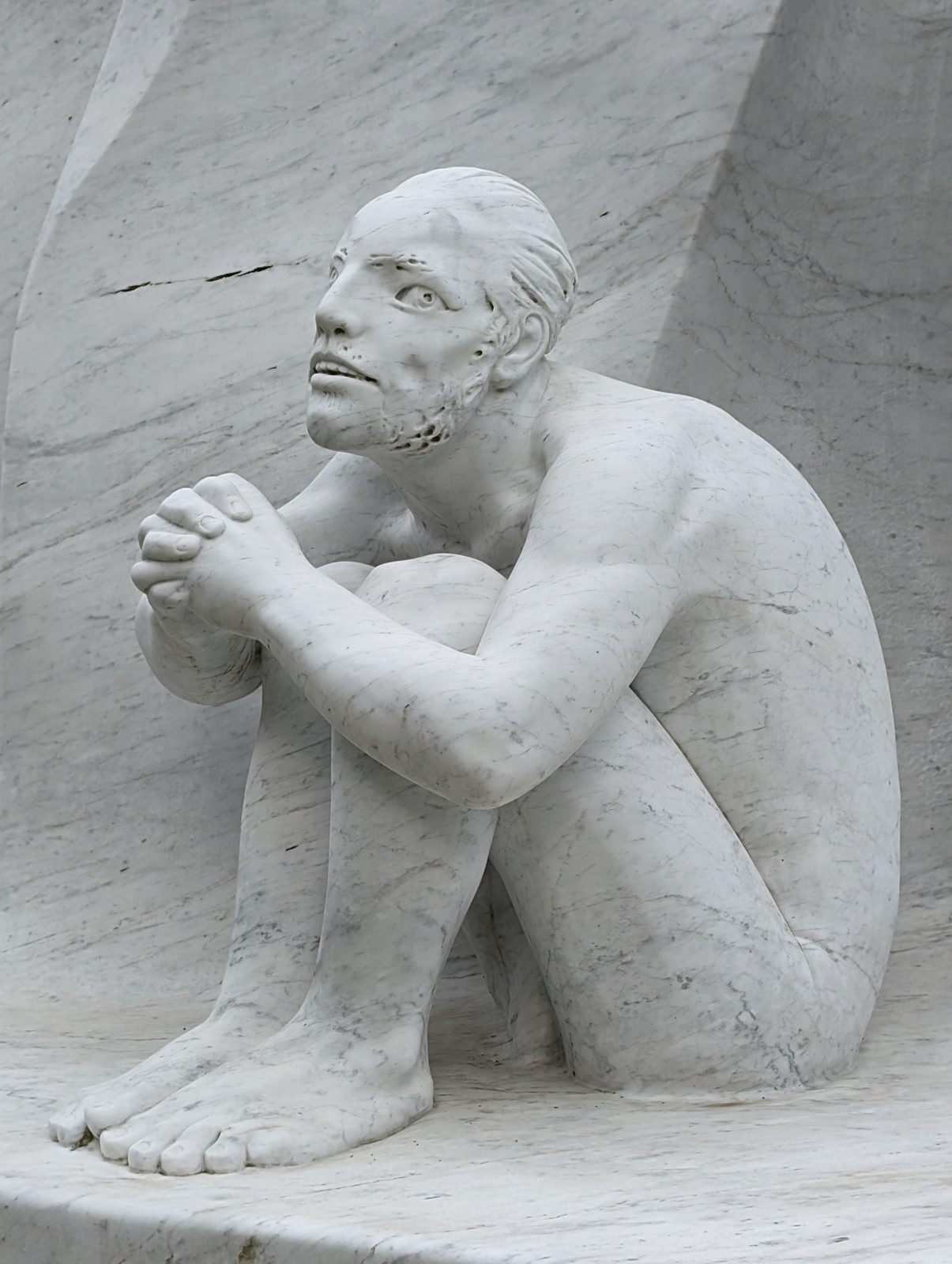 Marble, cold, waiting.