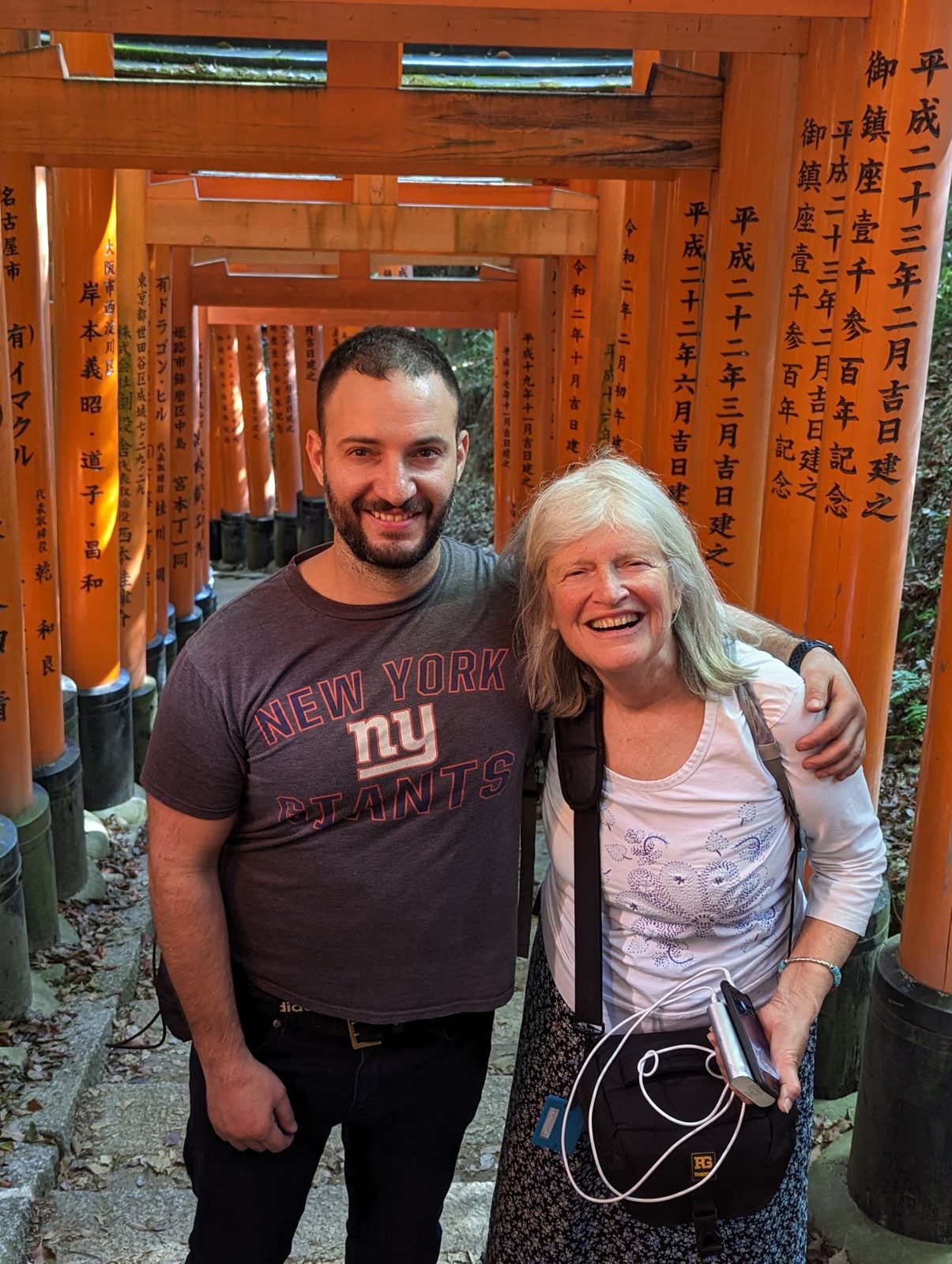 Ari and Chris in the torii tunnel.