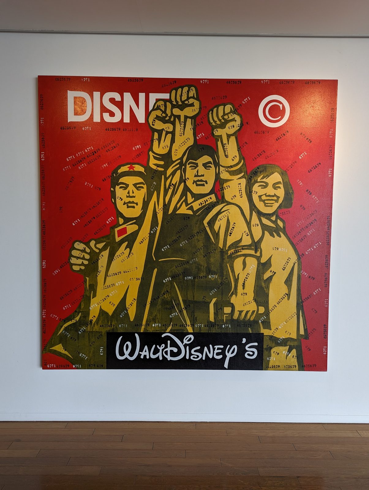 Wang Guangyi. Disney, with revolutionary workers.